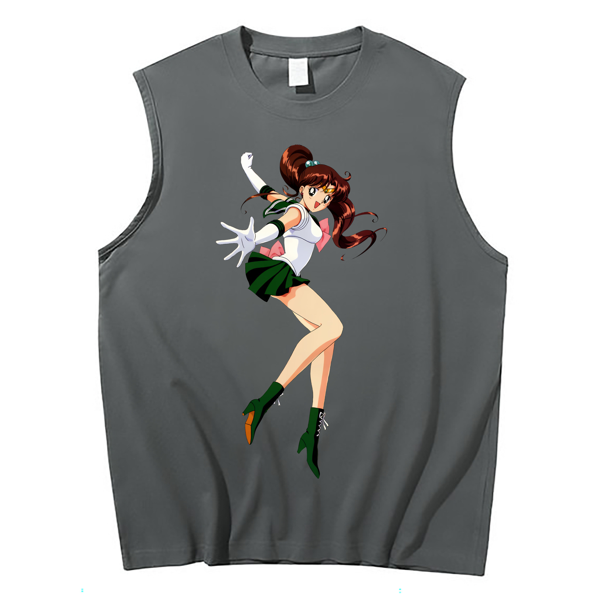 （画像用） 美少女戦士セーラームーン 木野 まこと きの まこと Sailor Moon Kino Makoto （セーラージュピター；Sailor Jupiter） コットン100％タンクトップ（フロントプリント）